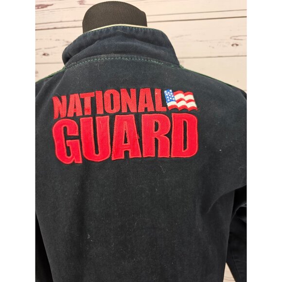 Vintage National Guard Dale Jr NASCAR Jacket Mens Size L Racing Team Apparel - Picture 2 of 14